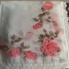 Antique Vtg Nina Ricci Handkerchief Flower pattern Japan.