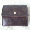 Sale!! LOUIS VUITTON Bi-Fold WALLET Monogram Canvas Snap Coin VTG.