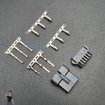 2.54mm 6 Pin Black Plastic Male Female JST-SM Housing Crimp Terminal Connector