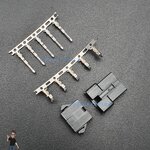 2.54mm 5 Pin Black Plastic Male Female JST-SM Housing Crimp Terminal Connector