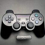 PS2 Wireless JoyStick (PlayStation) สีดำ - แบบไร้สาย แถมถ่าน