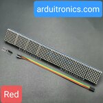 [สีแดง] LED Matrix Driver MAX7219 IC Driver Module + LED Dot Matrix 8x8 ขนาด 32mm x 32mm 8 ชุด (1 x 8)