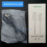 สาย USB-A to USB Type-C สีดำ ยาว 0.5 เมตร ยี่ห้อ Ugreen (Data Transfer + Power Cable)