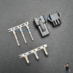 2.54mm 3 Pin Black Plastic Male Female JST-SM Housing Crimp Terminal Connector