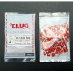 ข้อต่อย้ำปลายสาย แบบเดี่ยวหุ้ม สีแดง T.LUG: Cord-End Sleeves CE 1.0-8 (ถุงละ 100 ชิ้น)