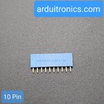 [Blue] 1x10 Pin Single Row Female Header 2.54mm Pitch Straight Pin Square (จำนวน 1 ชิ้น)