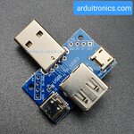 USB Adapter Breakout Board Male To Female USB MicroUsb Type-C 2.54mm USB4 Module Converter