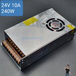 Switching Power Supply 24V 10A 240W DC (JCPOWER) + Fan Automatic