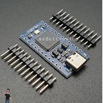 Arduino Pro Micro 5V/16MHz + Free Pin Header ( Type-C USB) ชิปใหญ่ PCB สีน้ำเงิน