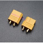 ขั้วต่อแบตเตอรี่ XT60 ปลั๊ก RC ตัวผู้-ตัวเมีย(ขายเป็นคู่), XT60 Male Female Bullet Connector Plug สีเหลือง