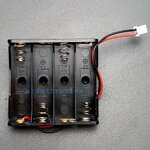 Battery Box รางถ่าน 4 ก้อน AA 6V (ก้อนละ 1.5V) 1 ด้าน แบบมีสายไฟ XH-2.54mm 2P