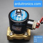 โซลินอยวาล์ว ทองเหลือง (Solenoid Valve Normally Closed) 6 หุน (3/4") 12V - ยี่ห้อ Senya 2W-200-20