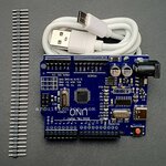 Arduino UNO R3 SMD (CH340G) Type-C แถมสายยาว 1 m (คละสี ขาวหรือดำ) และ Pin Header