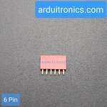 [Red] 1x6 Pin Single Row Female Header 2.54mm Pitch Straight Pin Square (จำนวน 1 ชิ้น)