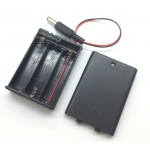 Battery Box รางถ่าน 3 ก้อน AA 4.5V (ก้อนละ 1.5V) 1 ด้าน แบบมีฝาปิด และมีสวิทช์เปิดปิด พร้อมหัว Jack