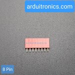 [Red] 1x8 Pin Single Row Female Header 2.54mm Pitch Straight Pin Square (จำนวน 1 ชิ้น)