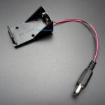 Battery Box รางถ่าน 9V พร้อมหัว Jack 5.5x2.5mm สำหรับ Arduino