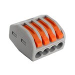 Terminal ต่อสายไฟแบบเร็ว 4 จุด Wire Connector Quick Terminal 0.75-4 Square Slitter PCT-214