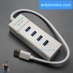 4 Ports USB Hub Super-speed USB3.0 ( White )