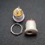 DC-022 Power Outlet DC Block 5.5 x 2.5mm Power Female Socket สีขาว 3 ขา