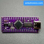 Arduino Nano 3.0 LGT8F328P Compatible บอร์ด Arduino nano 3.0 ใช้ชิฟ LGT8F328P PCB ม่วง USB Type-C