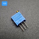 ตัวต้านทานปรับค่าได้ แบบละเอียดหมุน 25 รอบ Trimpot 10K Potentiometer Trimpot 25 Turns Top-adjust 10K (103)