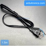 สายไฟพร้อมหัวปลั๊ก ขนาด2*0.5 ยาว1.5m 220V AC/DC 10A สายไฟแบบแบน