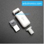 หัวต่อ Micro USB Jack Adapter 5 Pin สีขาว