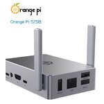 กล่องโลหะพิเศษ สำหรับ Orange Pi 5 / 5B Development Board กล่องโลหะพิเศษ พร้อมเสาอากาศ