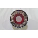 ไฟท้ายปาตาเน่ ดวงเดี่ยวแดง 5.5x5.5" (หลอด LED สีเขียว)