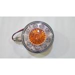 ไฟสัญญาณ 838 2 หน้า สีส้ม 4.5x4.5" (หลอด LED สีน้ำเงิน)