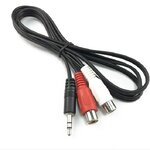 Jack Sterio 3.5mm to 2 Female Audio (Red-White)