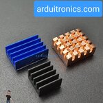 Raspberry Pi 4 Heat Sink Set for Raspberry Pi แผ่นระบายความร้อน 3ชิ้น สีน้ำเงิน สีดำ และ สีทองแดง