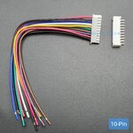 สาย XH2.54 Male Head 10P with Wire + Straight Pin Terminal