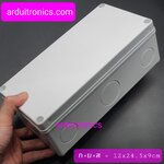 กล่องพลาสติกกันน้ำ สีขาว สำหรับพักสายไฟหรือประกอบวงจรไฟฟ้า ขนาด 12 x 9 x 24.5cm
