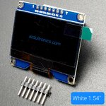 จอแสดงผล OLED 128x64 แบบ I2C SPI ขนาด 1.54นิ้ว สีขาว SSD1309 ยังไม่บัดกรี
