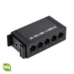 Industrial 5P Gigabit Ethernet Switch, Full-Duplex 10/100/1000M, DIN Rail Mount (แท้ Waveshare)