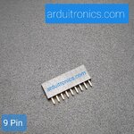 [Black] 1X9 Pin Single Row Female Header 2.54mm Pitch Straight Pin Square (จำนวน 1 ชิ้น)