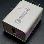 Fast Charge Adapter 5V 3A USB QC3.0 18W ด่วนชาร์จอะแดปเตอร์ สีขาว (กรอบยาว)