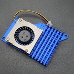 Raspberry Pi 5 Active Cooling Fan With Aluminum Radiator Heat Sink - สีน้ำเงินและพัดลมสีดำ