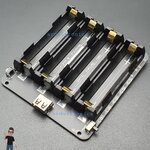 โมดูลชาร์จแบตเตอรี่ 18650 แบบ 4 ก้อน พร้อมช่องจ่ายไฟ USB Battery Shield V3 สำหรับ Raspberry Pi WEMOS Arduino ESP8266