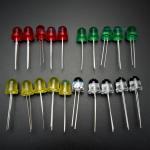 8mm LED Pack (white, red, green, yellow) 5 each