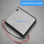 Battery Box รางถ่าน 4 ก้อน AA 6V (ก้อนละ 1.5V) แบบมีฝาปิด และมีสวิทช์เปิดปิด