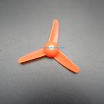 ใบพัด ขนาด 80mm สำหรับมอเตอร์ขนาดเล็ก (สีส้ม)