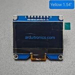 จอแสดงผล OLED 128x64 แบบ I2C SPI ขนาด 1.54นิ้ว สีเหลือง SSD1309 บัดกรีแล้ว