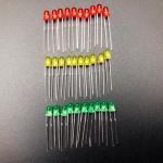 3mm LED Pack (red, green, yellow) 10 each 30 pcs