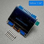 จอแสดงผล OLED 128x64 แบบ I2C SPI ขนาด 1.54นิ้ว สีเหลือง SSD1309 ยังไม่บัดกรี