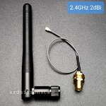 เสาอากาศความถี่ 2.4GHz 2dBi Omni WiFi Antenna with Cable