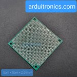 แผ่น PCB ไข่ปลา 1 หน้า ขนาด 5x5cm แผ่นปริ๊นอเนกประสงค์ Prototype PCB Through Hole Universal PCB จำนวน 1 แผ่น