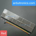 [สีแดง] LED Matrix Driver MAX7219 IC Driver Module + LED Dot Matrix 8x8 ขนาด 32mm x 32mm 16 ชุด (2 x 8)